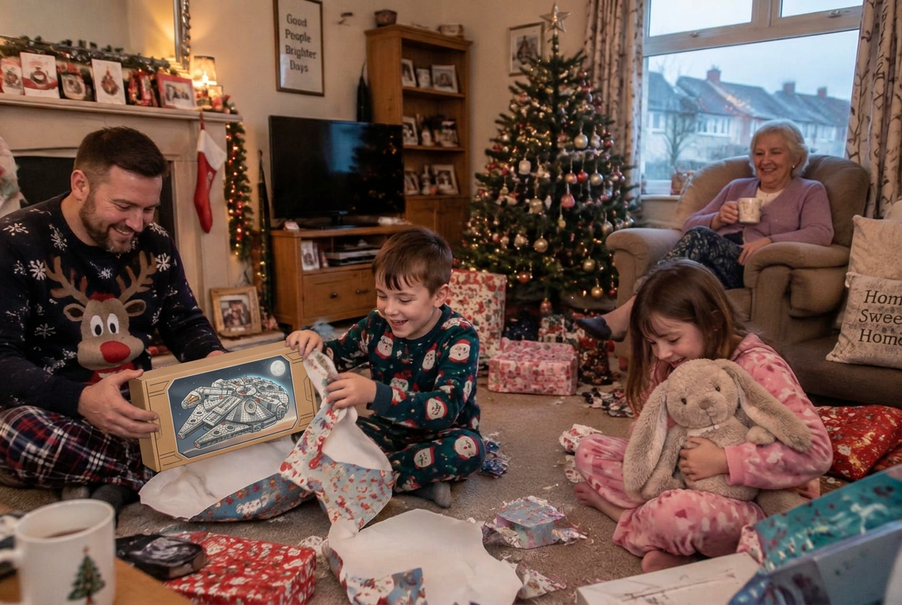 Christmas morning in the sitting room