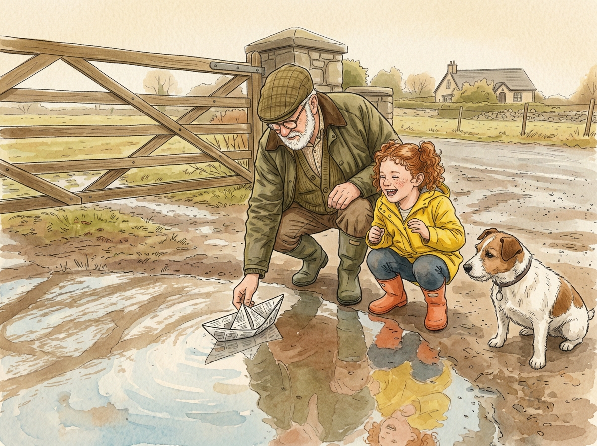 The same scene as a watercolour page